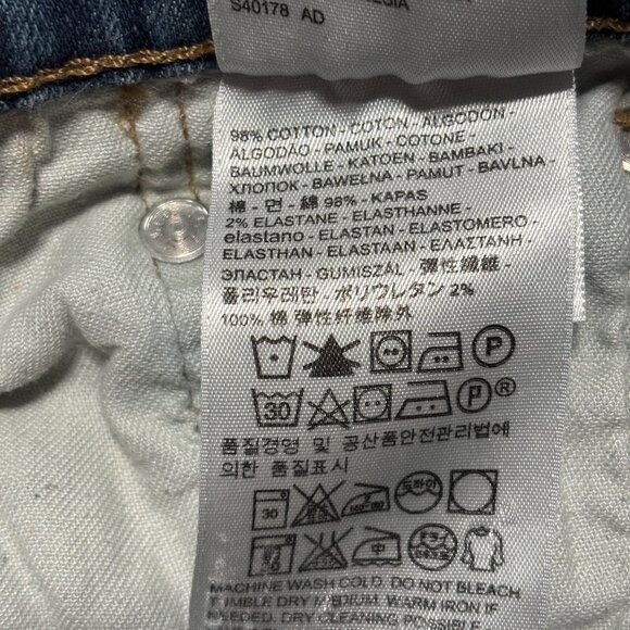 Levi’s 513 Men's Slim Straight Jeans W29 L32 Medium Wash Distressed Look Denim - Picture 9 of 14